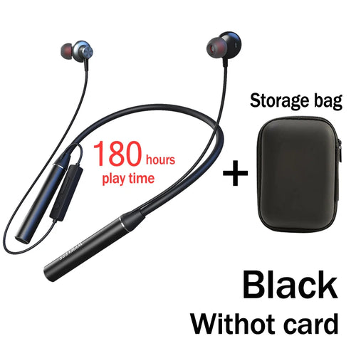 Wireless Headphones Neckband Bluetooth Earphone With Microphone Long