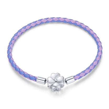 925 Sterling Silver Bracelet – Barrel Snap Clasp, Cubic Zirconia, Bangle Bracelet, Chain Bracelet, Charm, Sizes 17–21