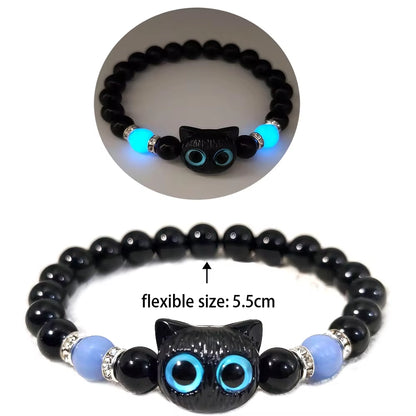 Natural Stone Bracelet Yoga Healing Luminous Glow in the Dark Bracelet Lotus Charm Beads Bracelet for Men Women Prayer Buddhism