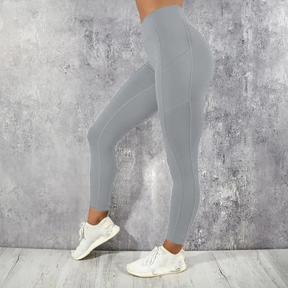 Leggings de yoga y fitness para mujer, de cintura alta, con bolsillo, para entrenamiento en el gimnasio