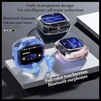 TWS Bluetooth headset ANC wireless earphones LED screen noise