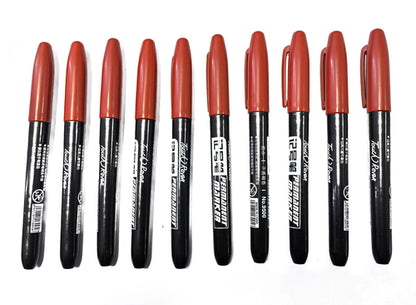 6 PCS Permanent Marker Pen Manga Drawing Markers Black Blue Red