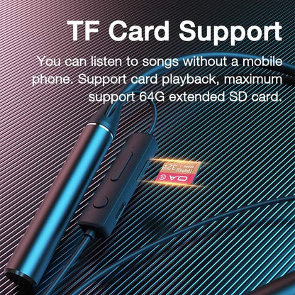 Wireless Headphones Neckband Bluetooth Earphone With Microphone Long