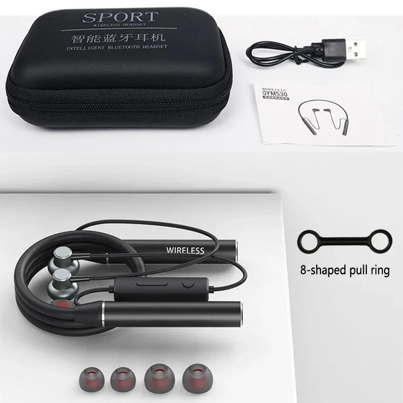 Wireless Headphones Neckband Bluetooth Earphone With Microphone Long