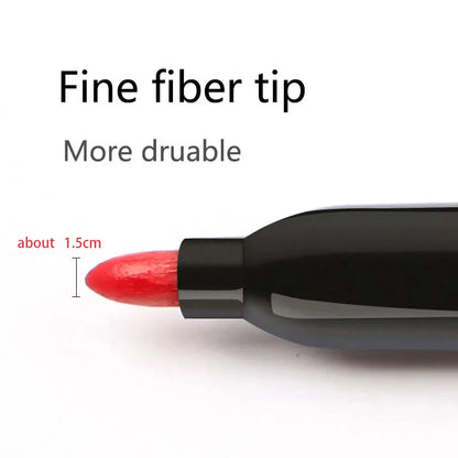 6 PCS Permanent Marker Pen Manga Drawing Markers Black Blue Red