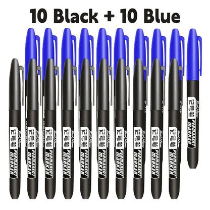 6 PCS Permanent Marker Pen Manga Drawing Markers Black Blue Red