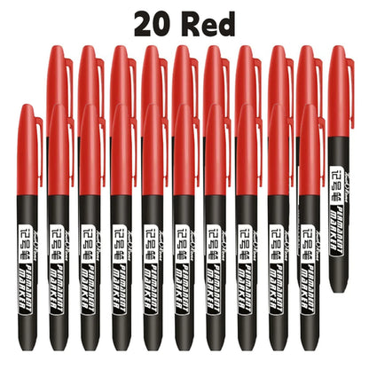 6 PCS Permanent Marker Pen Manga Drawing Markers Black Blue Red
