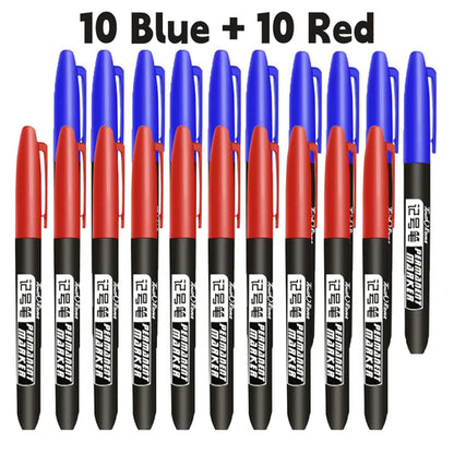 6 PCS Permanent Marker Pen Manga Drawing Markers Black Blue Red