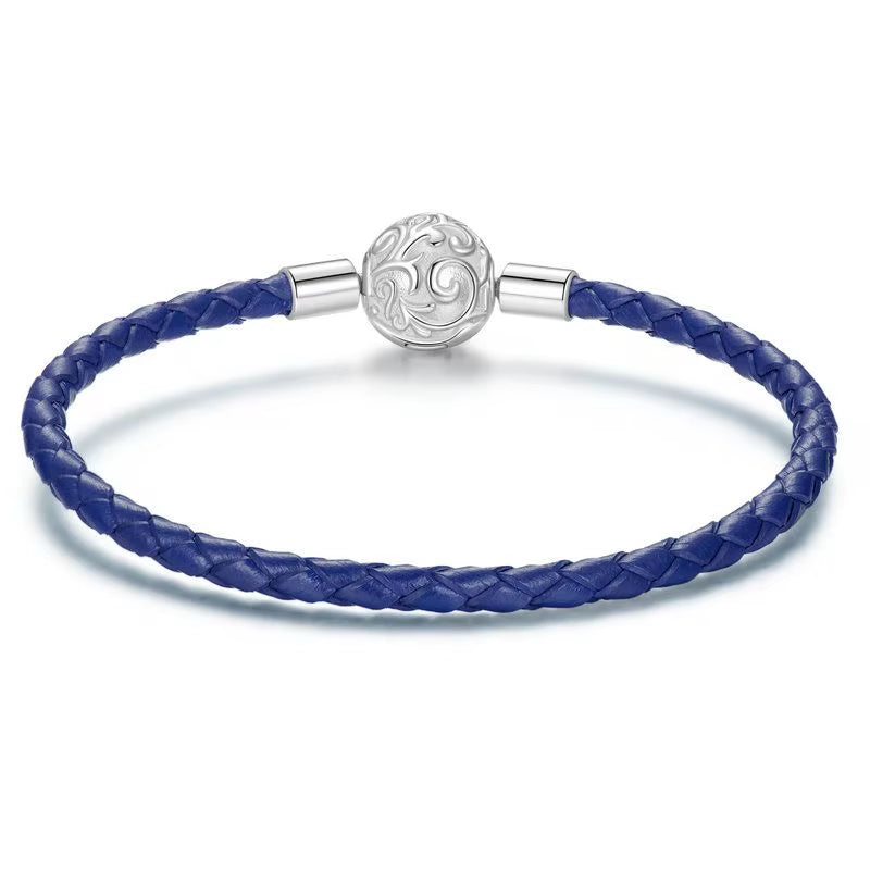 925 Sterling Silver Bracelet – Barrel Snap Clasp, Cubic Zirconia, Bangle Bracelet, Chain Bracelet, Charm, Sizes 17–21