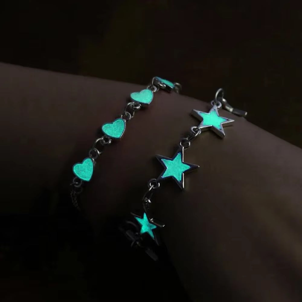 Natural Stone Bracelet Yoga Healing Luminous Glow in the Dark Bracelet Lotus Charm Beads Bracelet for Men Women Prayer Buddhism