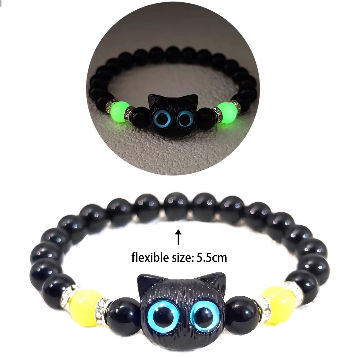 Natural Stone Bracelet Yoga Healing Luminous Glow in the Dark Bracelet Lotus Charm Beads Bracelet for Men Women Prayer Buddhism
